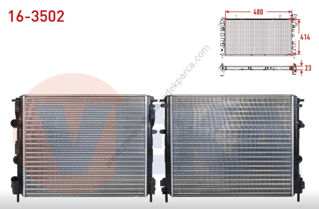 Renault Clio Kangoo 1.5 Dizel Su Radyatörü