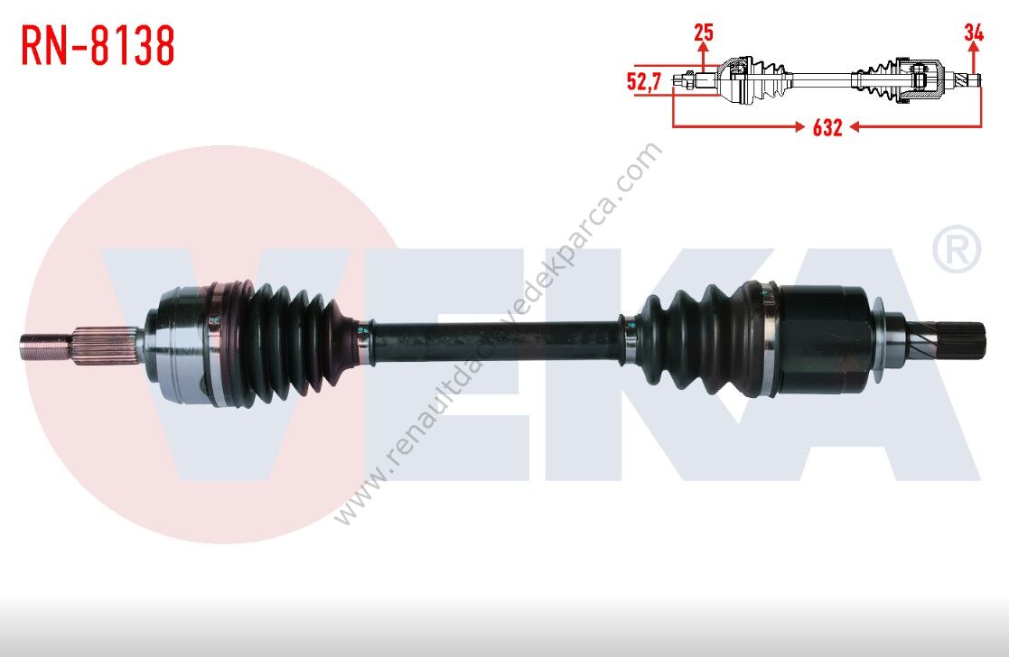 Sol Ön Aks Renault Fluence Otomatik Vites 391016076R
