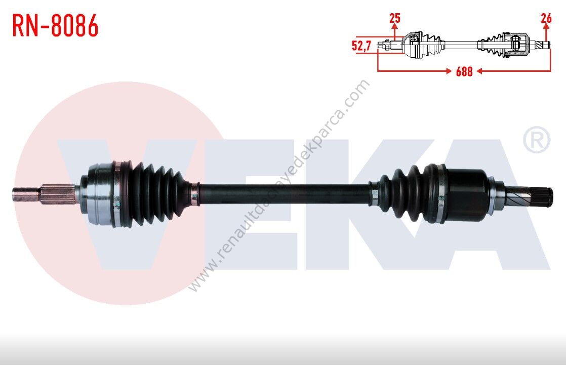 Sol Ön Aks Renault Fluence Megane 3-8200725499