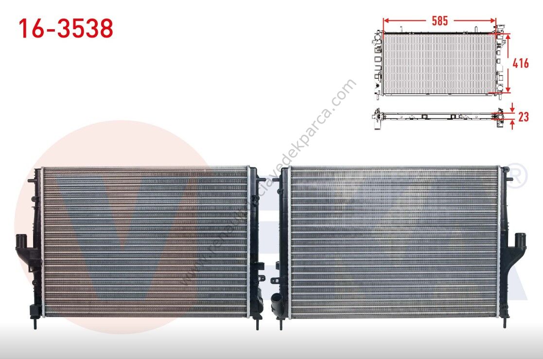 Motor Su Radyatörü Dacia Logan Sandero Duster