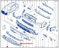 Ön Tampon Alt Kaplaması Renault Duster 638442997R
