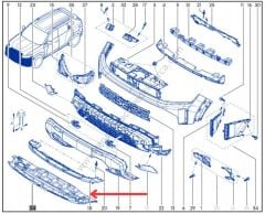 Ön Tampon Alt Kaplaması Renault Duster 638442997R