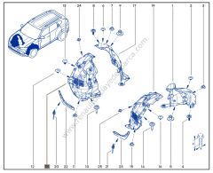 Renault Duster Sağ Ön Çamurluk Davlumbazı 638448546R