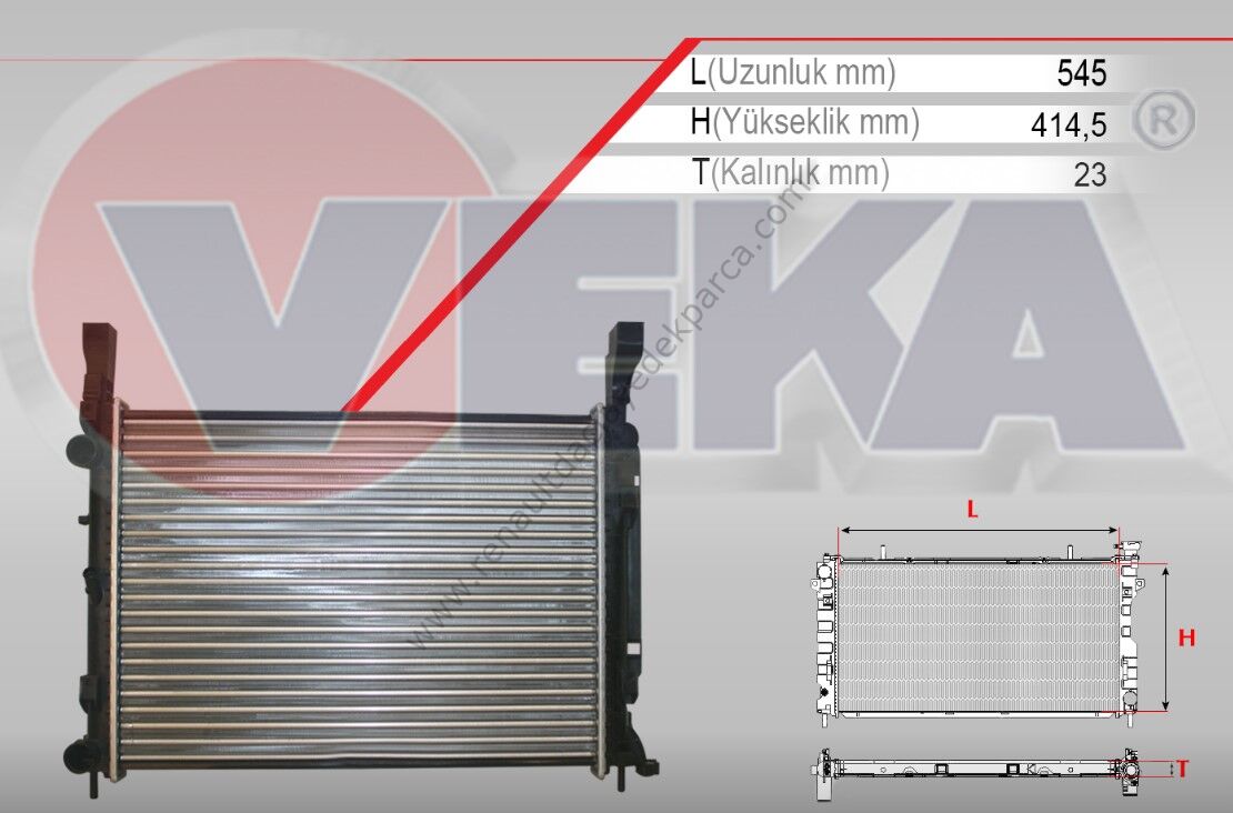 Motor Su Radyatörü Renault Kangoo 3