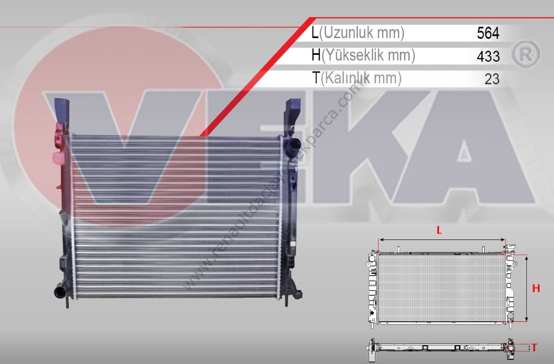 Kangoo 3 Motor Su Radyatörü