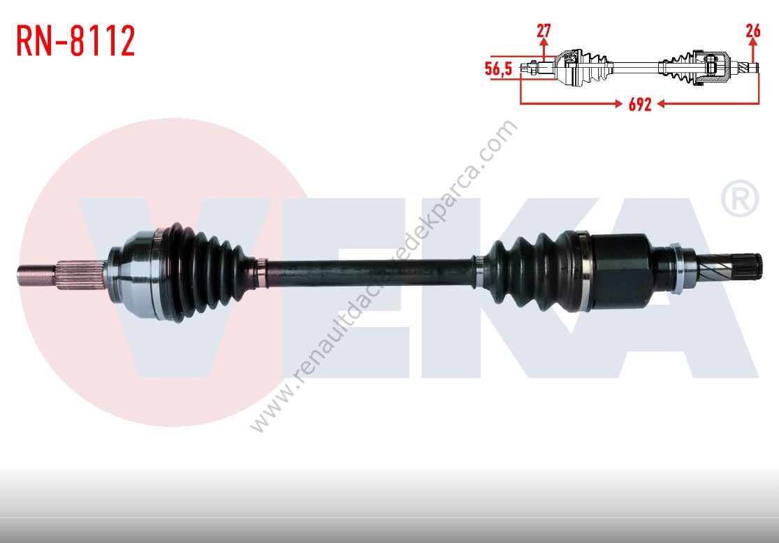Sol Aks Renault Laguna 2-3 Yeni Model 8200726970