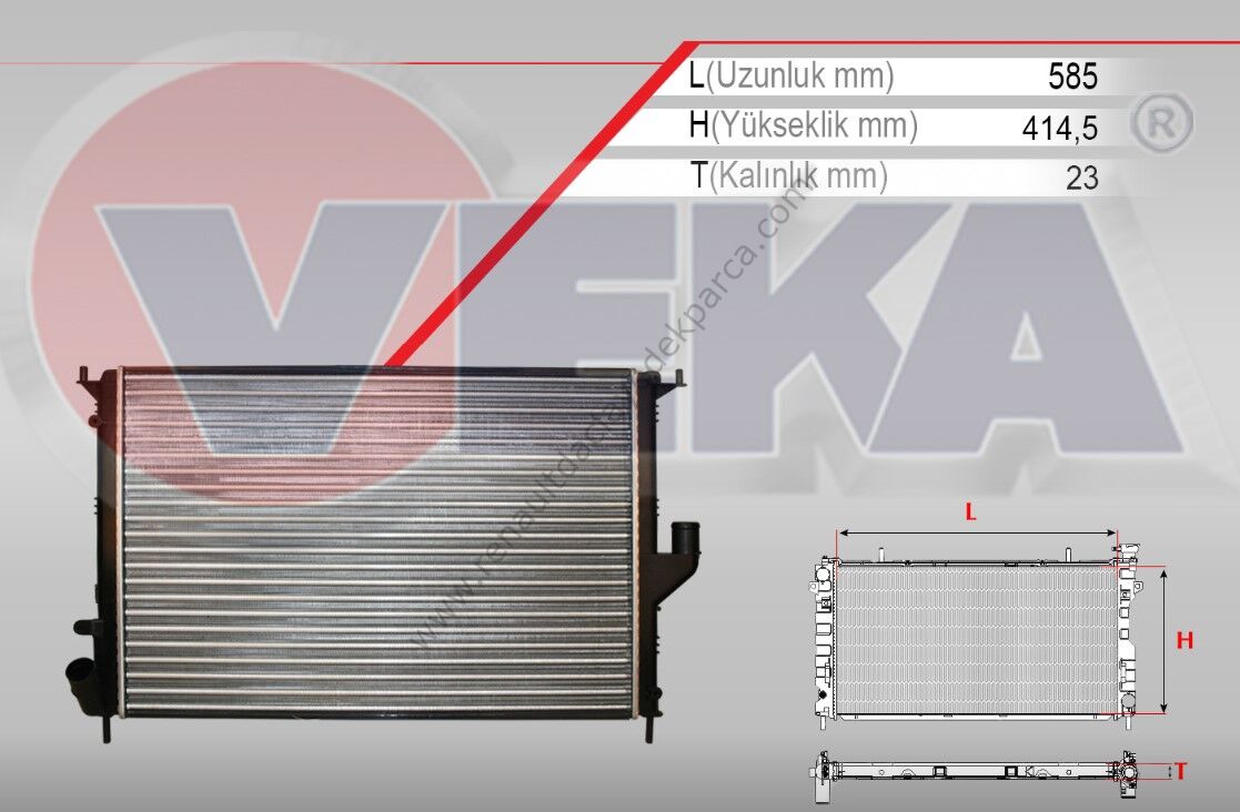 Su Radyatörü Dacia Logan Sandero 8200735039