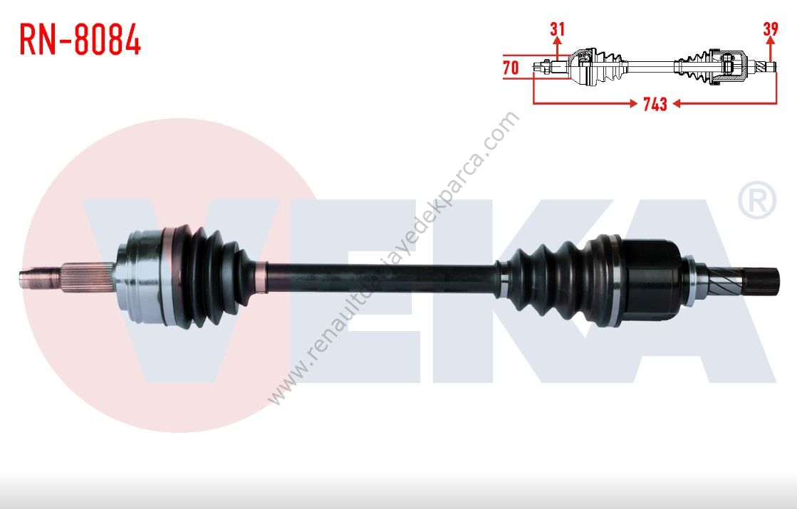 Sol Ön Aks Komple Renault Master 3
