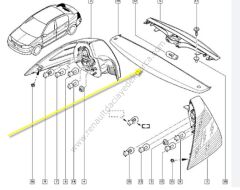 Megane 2 Arka Üçüncü Stop Kapağı-8200214965