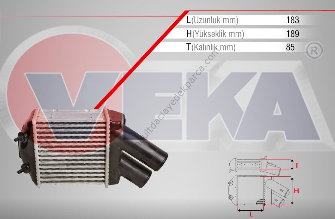 Megane Turbo Radyatörü 1.9 Dizel 1997-2003