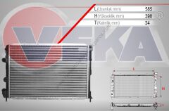 Motor Su Radyatörü Renault Megane Scenic (Saçlı)