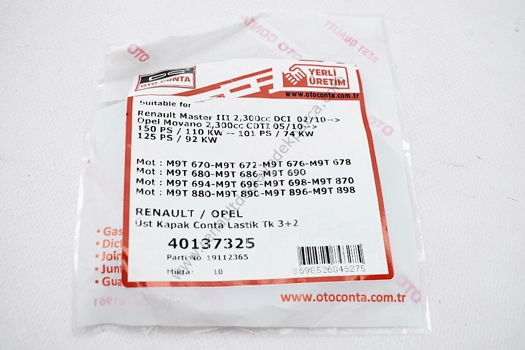 Yağ Buhar Emici Contası Master 3