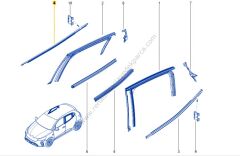 Clio 5 Sağ Arka Cam Çıtası 828200794R Sıyırıcı