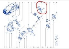 Sandero 3 Arka Davlumbaz Sağ 767488882R