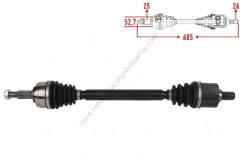 Sol Aks Fluence Megane 3 Benzinli Otomatik 391017624R