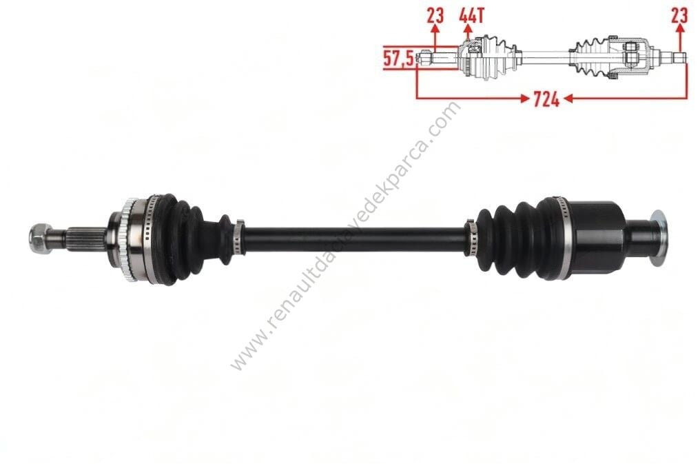Renault Kangoo Ön Aks Sağ Kalın Freze