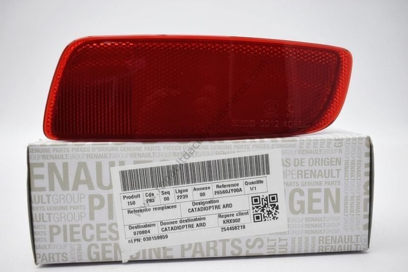 Renault Koleos Arka Tampon Reflektörü Sağ