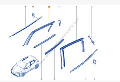 Clio 5 Sağ Arka Cam Çerçeve Fitili 823305888R