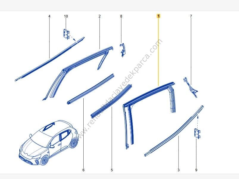 Sol Arka Cam Fitili Renault Clio 5-823317890R
