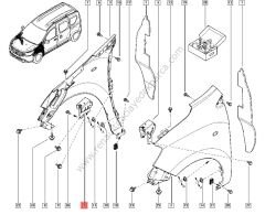 Dokker Lodgy Çamurluk Bağlantı Sacı 631409425R