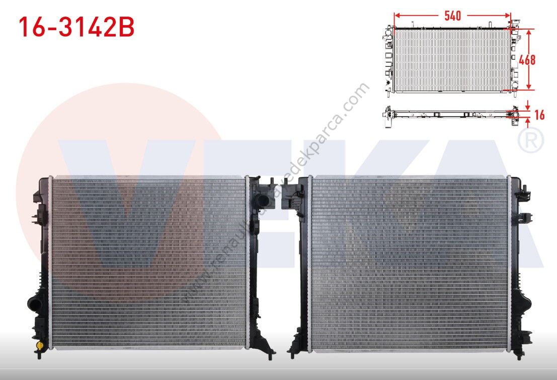 Su Radyatörü Renault Kadjar Nissan Qashqai 214107399R