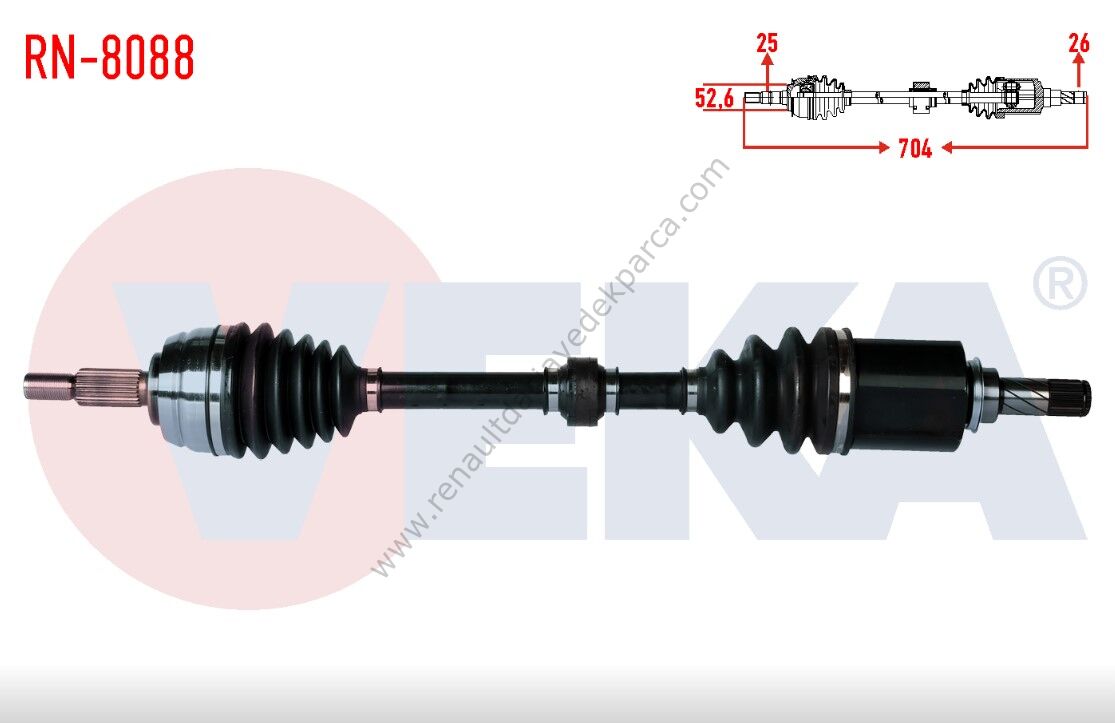 Ön Aks Sol Dacia Duster 4x2