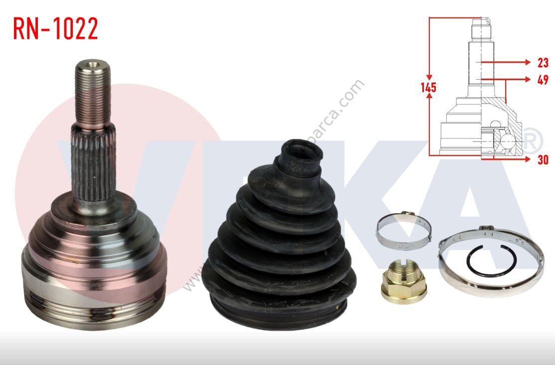 Renault Megane 2 Clio 3 Dacia Logan Aks Kafası Dış