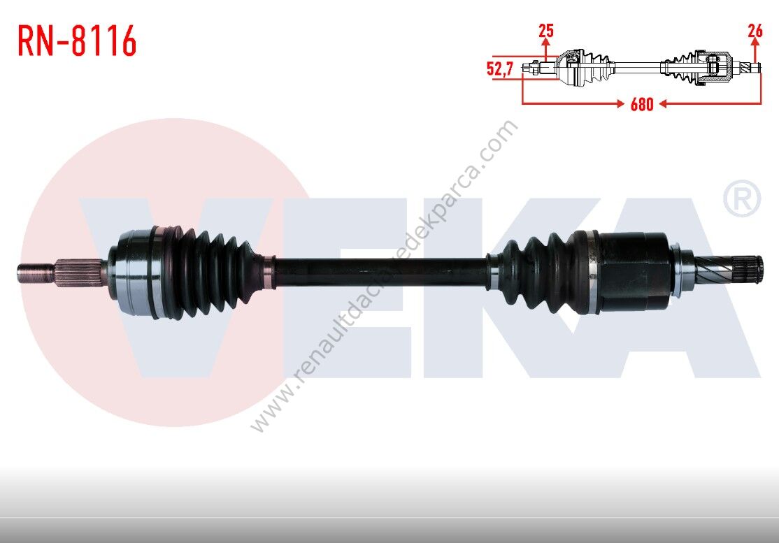 Renault Fluence Megane 3 Sol Ön Aks Komple 6 Vites
