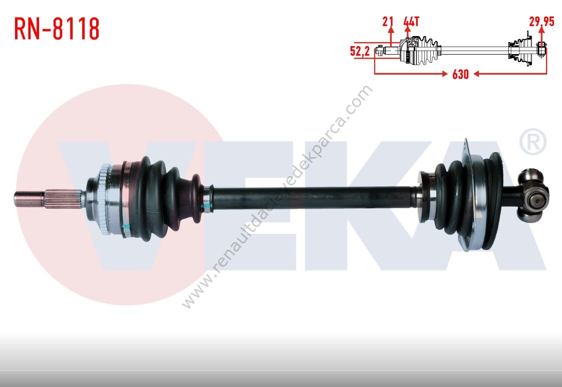 Renault Clio Sol Aks İnce Abs 44 Diş