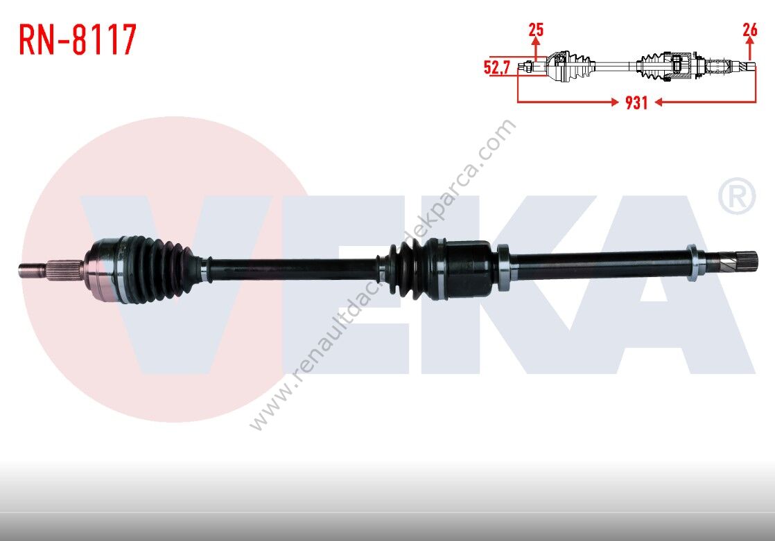 Renault Fluence Megane 3 Sağ Ön Aks 6 Vites