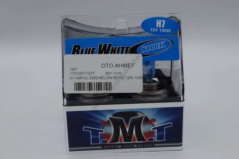 H7 AMPUL 5000 KELVİN BEYEZ IŞIK 100WATT
