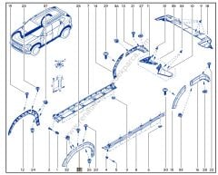 Renault Duster Sol Ön Çamurluk Dodik Kaplama Plastiği 638138197R