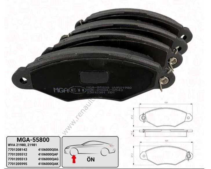 Ön Fren Balata Kangoo