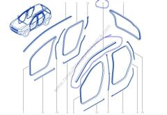 Dacia Duster Sol Kapı Üst Yagmur Fitili 768618281R