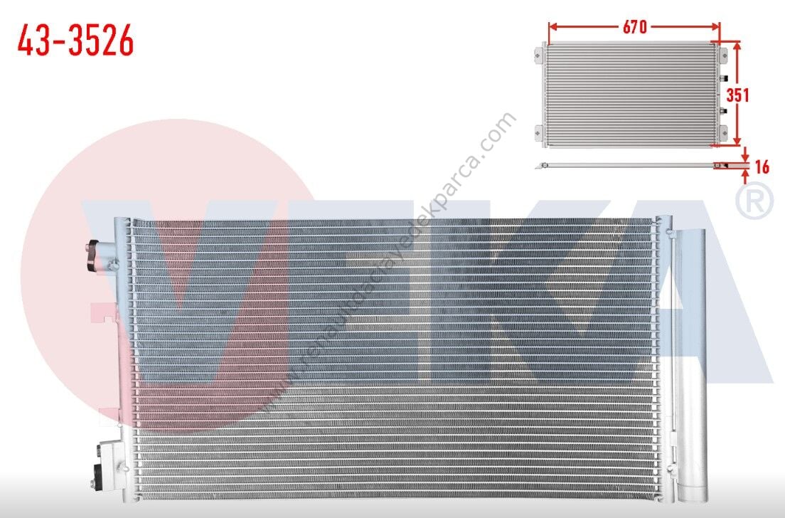 Renault Fluence Megane 3 Klima Radyatörü