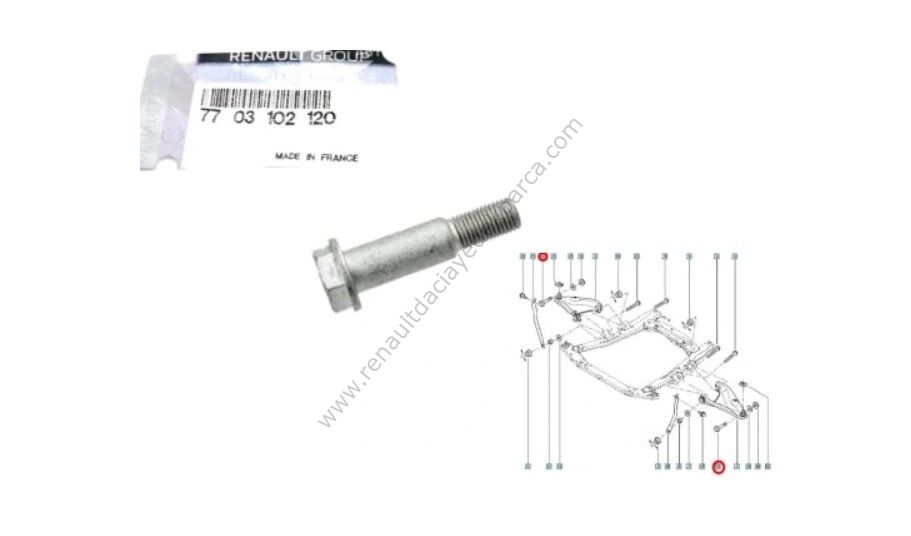 Alt Tabla Rotil Civatası Symbol Dokker Sandero