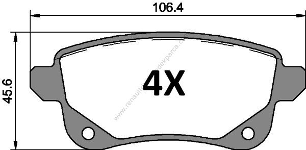 Arka Fren Balata Megane 4-440608235R