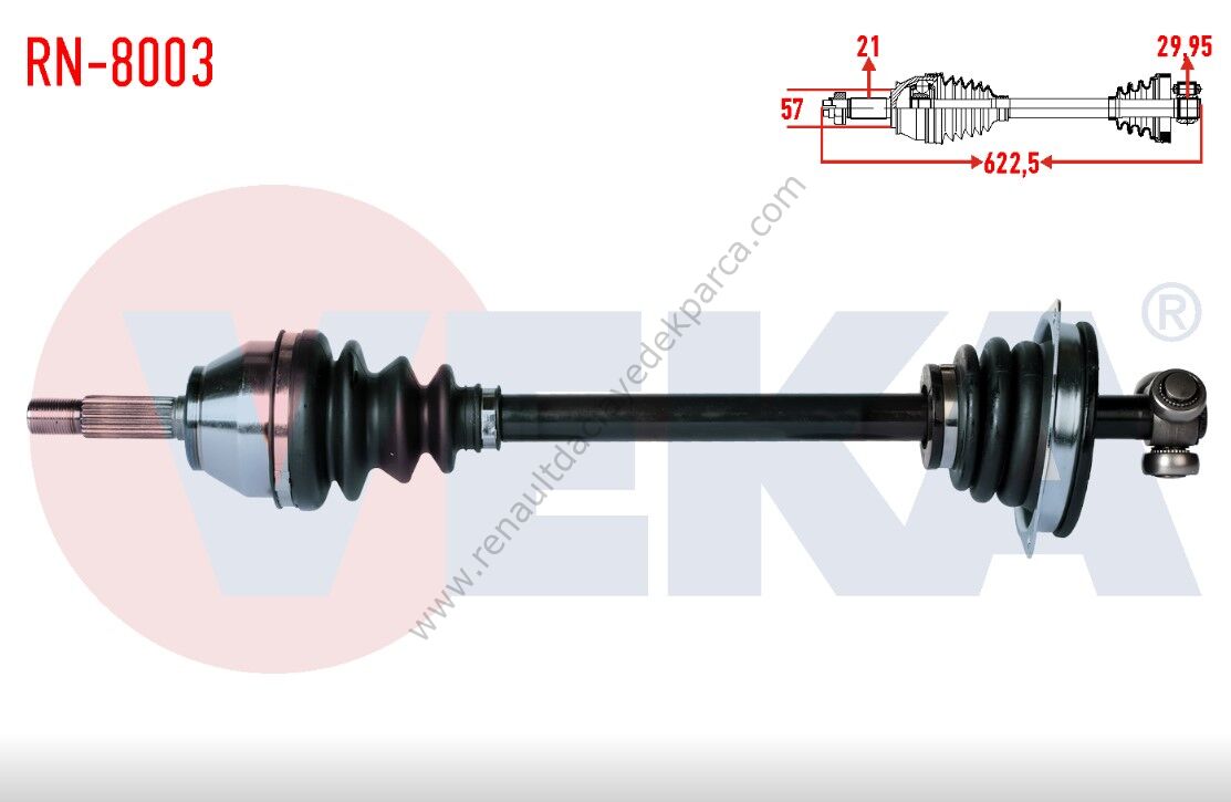 Renault Kangoo Sol Ön Aks-7700108248