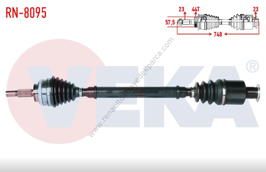 Sağ Aks Megane 1,9 Dizel