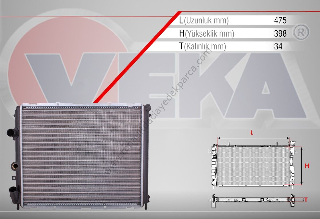 Renault Clio Su Radyatörü 1.6 8 Valf