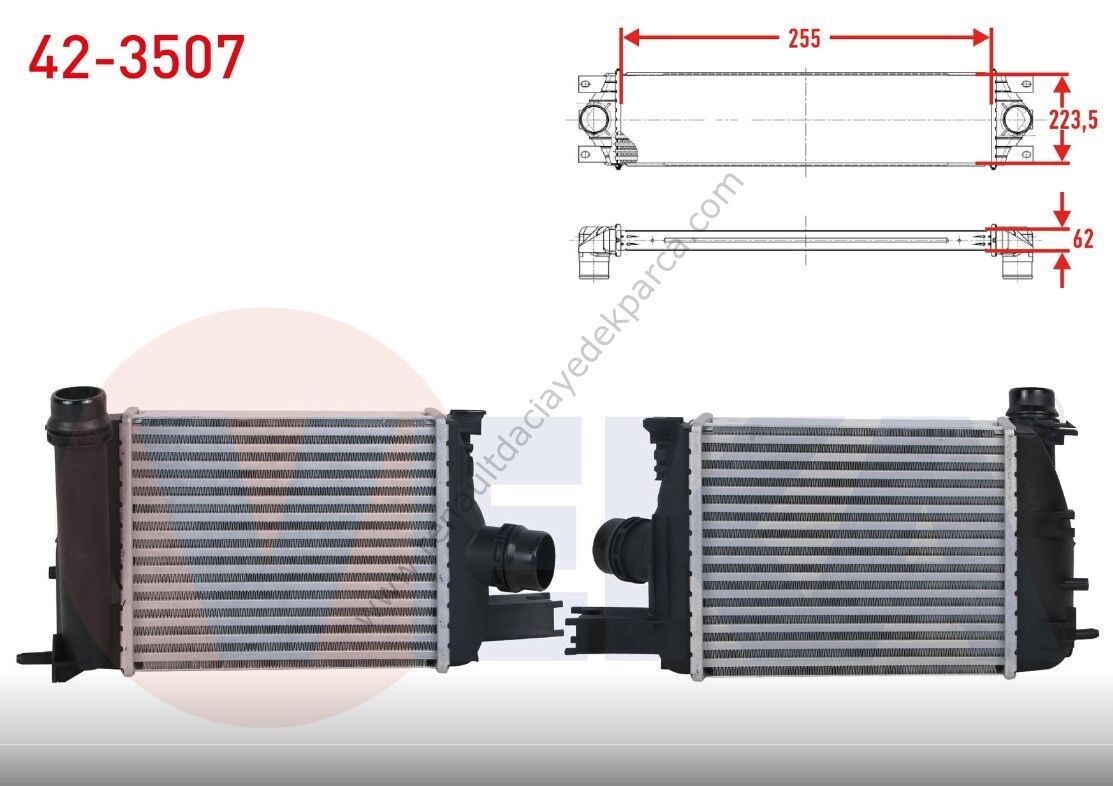 Turbo Radyatörü Clio 4 Symbol Captur Duster Sandero
