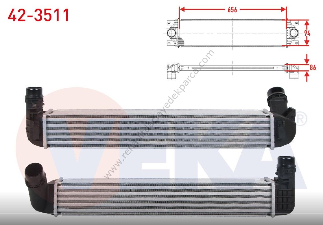 Renault Fluence Megane 3 Turbo Radyatörü İntercooler