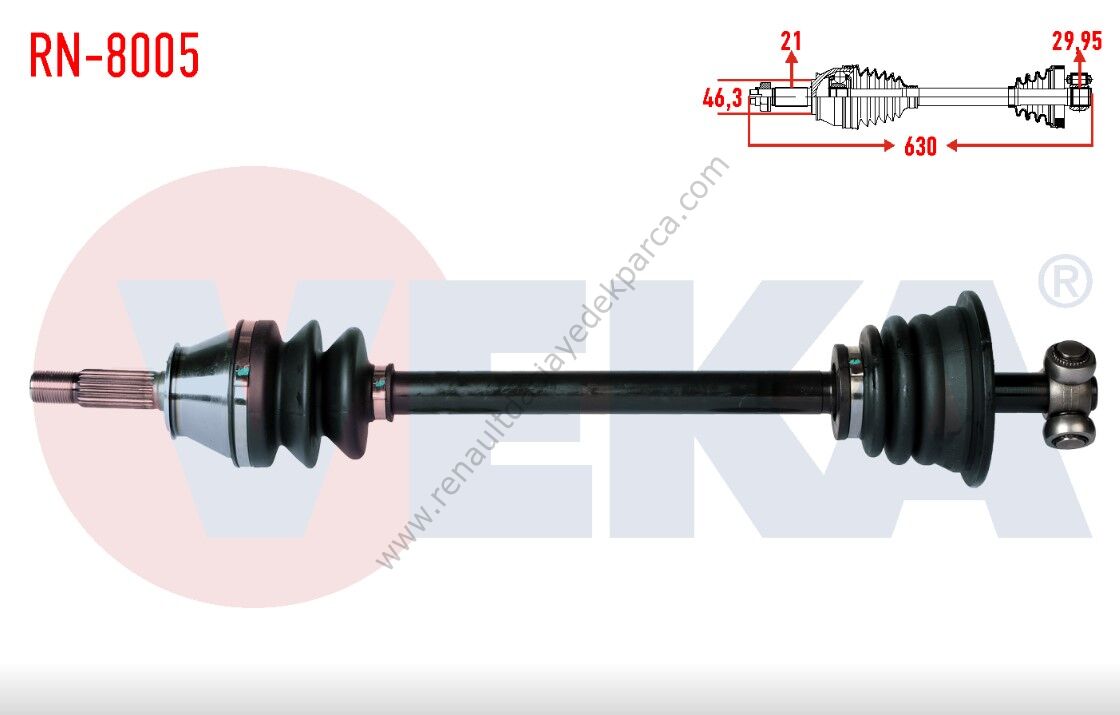 Ön Aks Sol Renault 9-7701349359