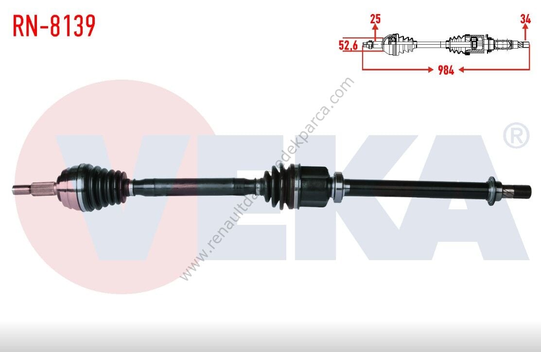 Sağ Aks Fluence Megane 3 Otomatik