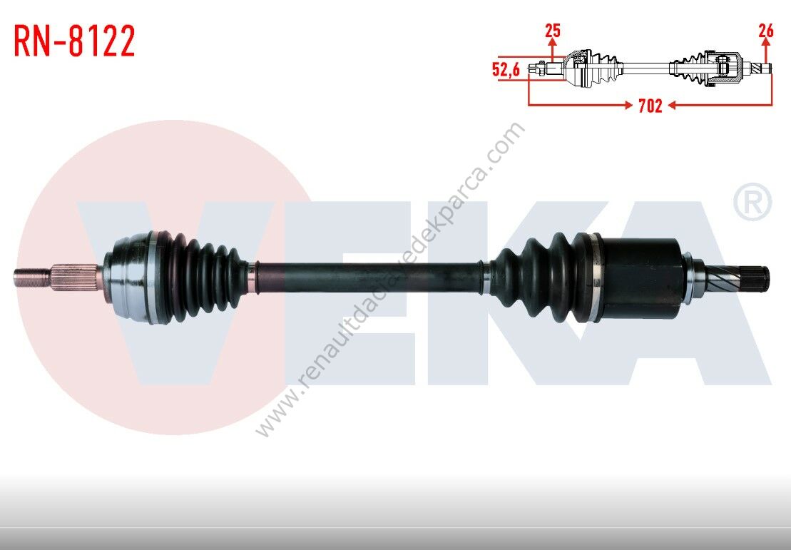 Veka Marka Ön Aks Dacia Duster Sol-391016491R