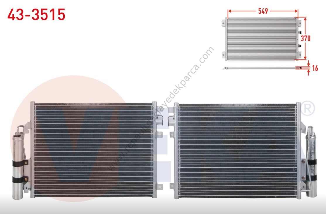 Renault Kangoo Clio Klima Radyatörü-8200106950