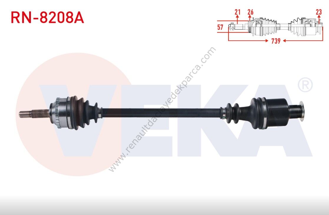 Renault Clio Otomatik Vites Aks Sağ 8200107090