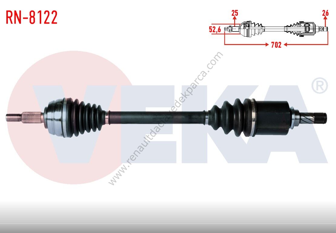 Veka Marka Ön Aks Dacia Duster Sol-391016491R