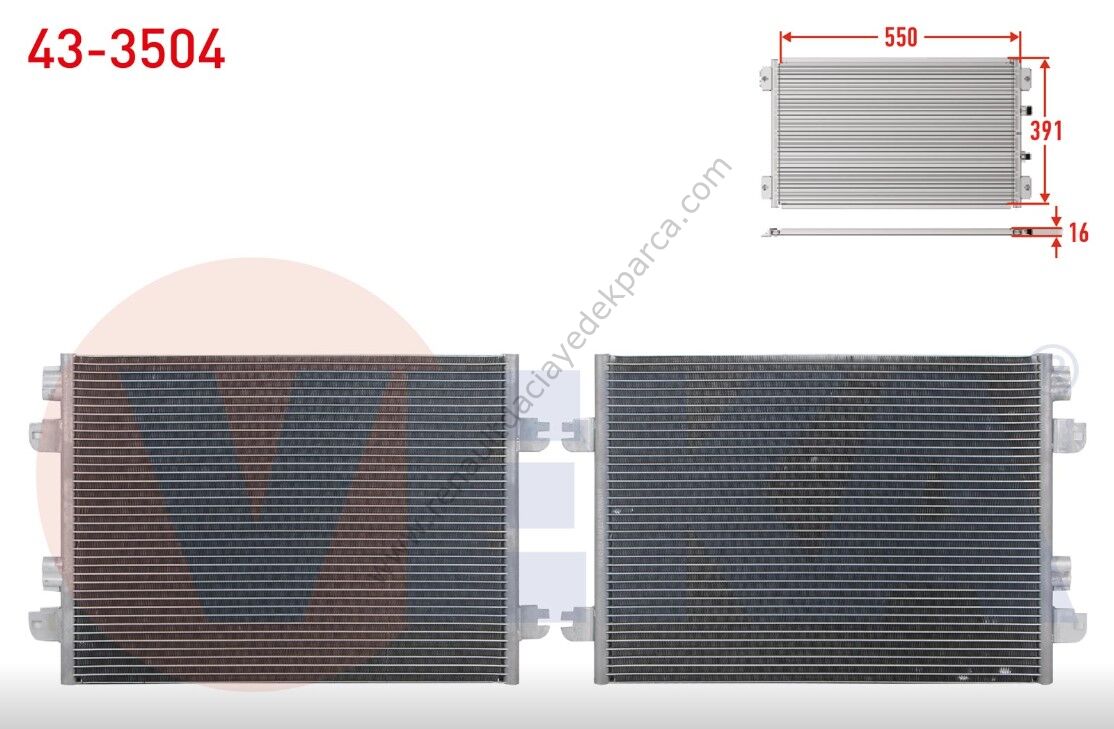 Renault Megane Klima Radyatörü 8200182361