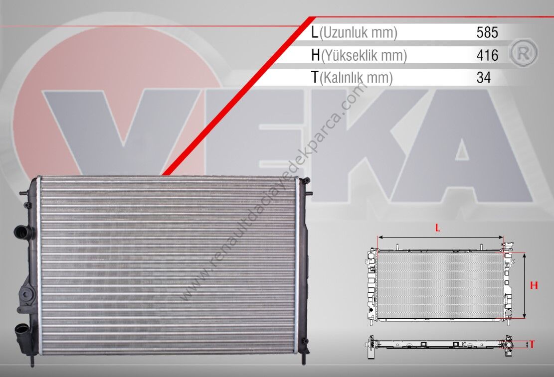 Dacia Logan Motor Su Radyatörü